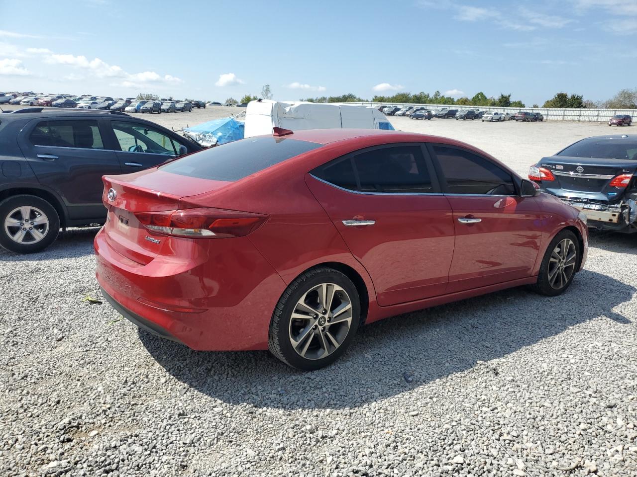2017 Hyundai Elantra Se red sedan gas 5NPD84LF0HH004162 photo #4