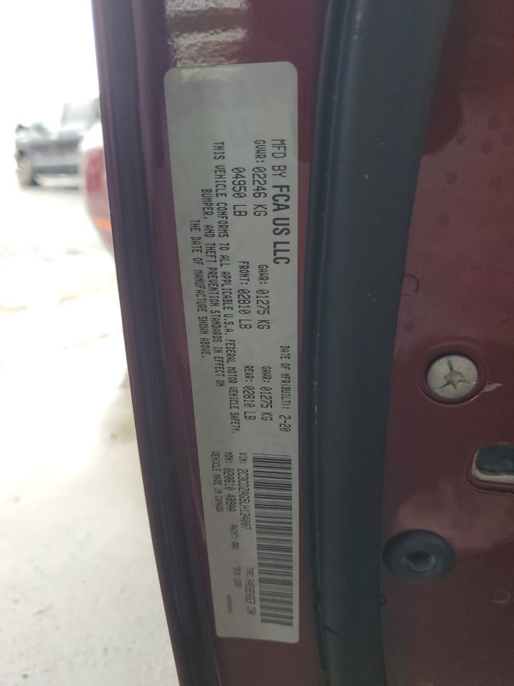 2020 Dodge Challenger Sxt VIN: 2C3CDZAG5LH134007 Lot: 80197975