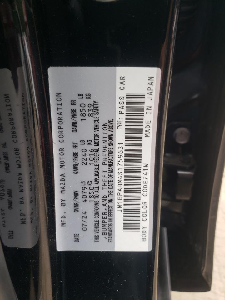 2025 Mazda 3 Select Sport VIN: JM1BPABM4S1759631 Lot: 83843165