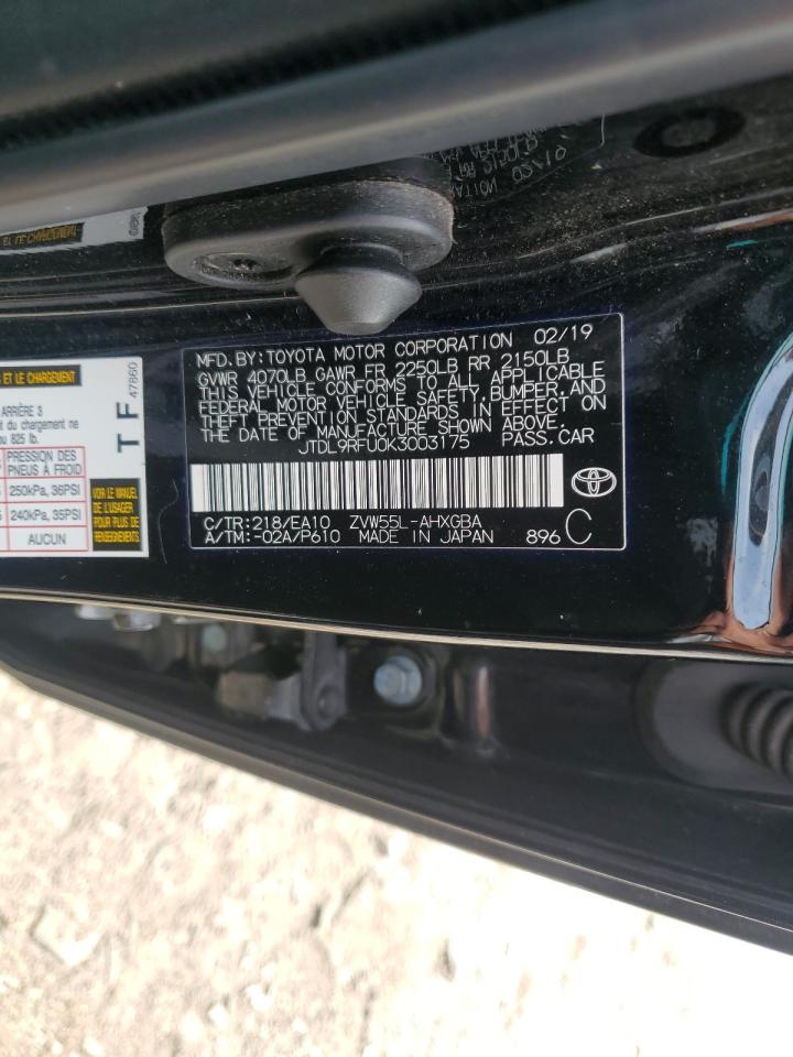 2019 Toyota Prius VIN: JTDL9RFU0K3003175 Lot: 82053625