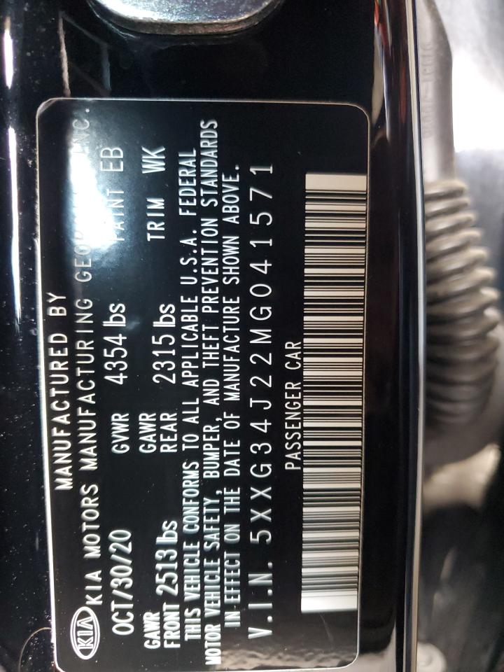 2021 Kia K5 Ex VIN: 5XXG34J22MG041571 Lot: 81879585