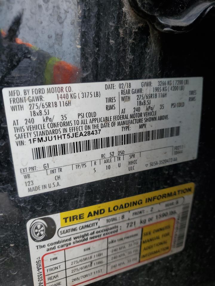 2018 Ford Expedition Xlt VIN: 1FMJU1HT5JEA28437 Lot: 81090115