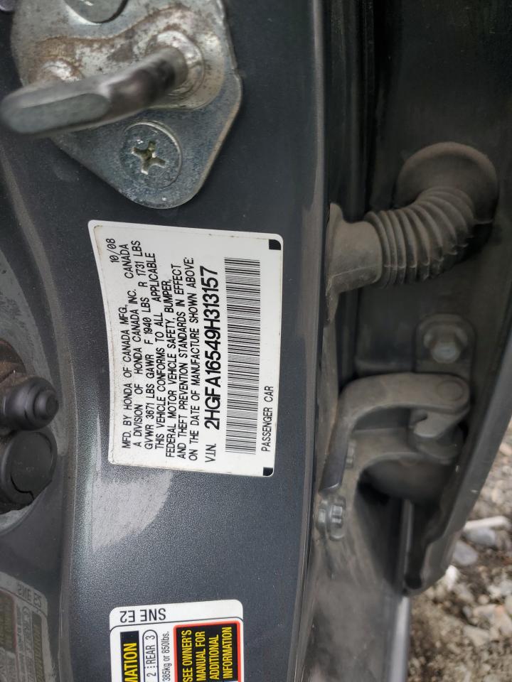 2009 Honda Civic Lx VIN: 2HGFA16549H313157 Lot: 84812065