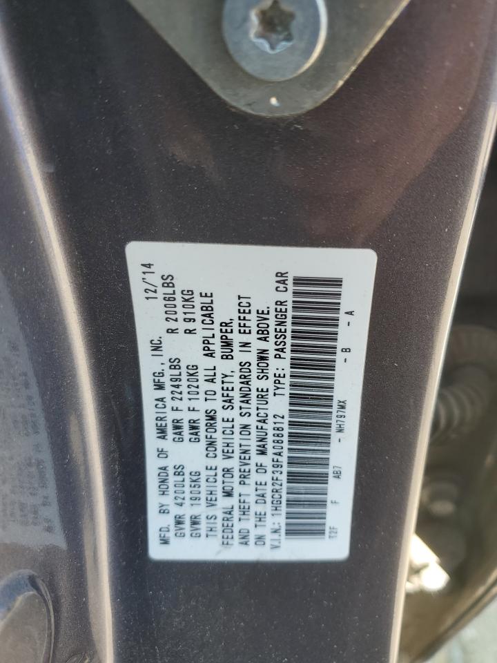 2015 Honda Accord Lx VIN: 1HGCR2F39FA088812 Lot: 71510485