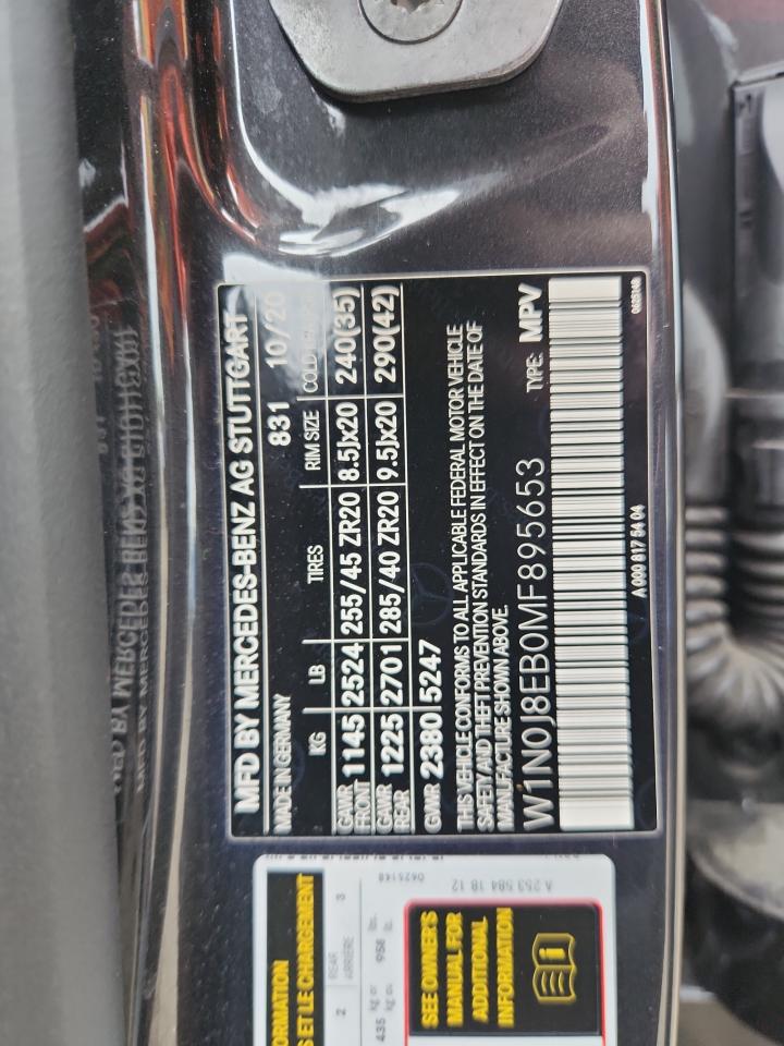 2021 Mercedes-Benz Glc Coupe 300 4Matic VIN: W1N0J8EB0MF895653 Lot: 71959535