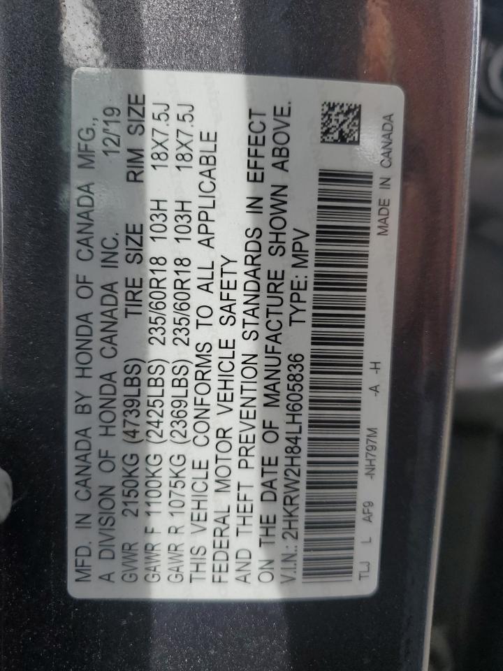 2020 Honda Cr-V Exl VIN: 2HKRW2H84LH605836 Lot: 71848305