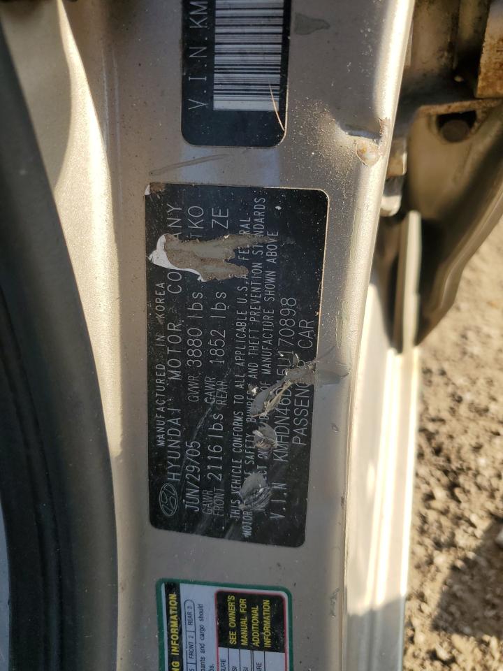 2005 Hyundai Elantra Gls VIN: KMHDN46D15U170898 Lot: 84558105