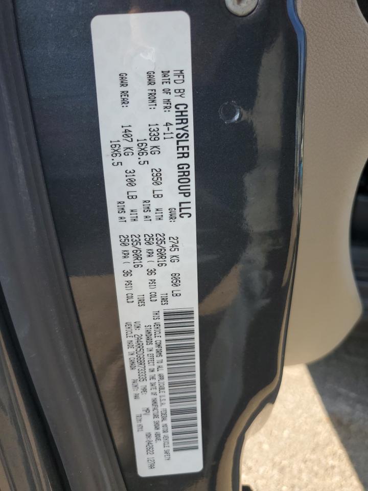 2011 Chrysler Town & Country Touring VIN: 2A4RR5DG6BR733335 Lot: 71878765