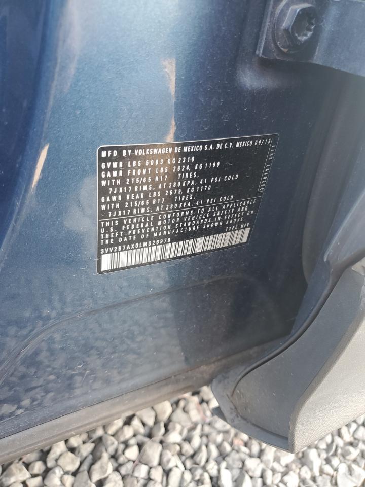 2020 Volkswagen Tiguan Se VIN: 3VV2B7AX0LM026978 Lot: 71480275