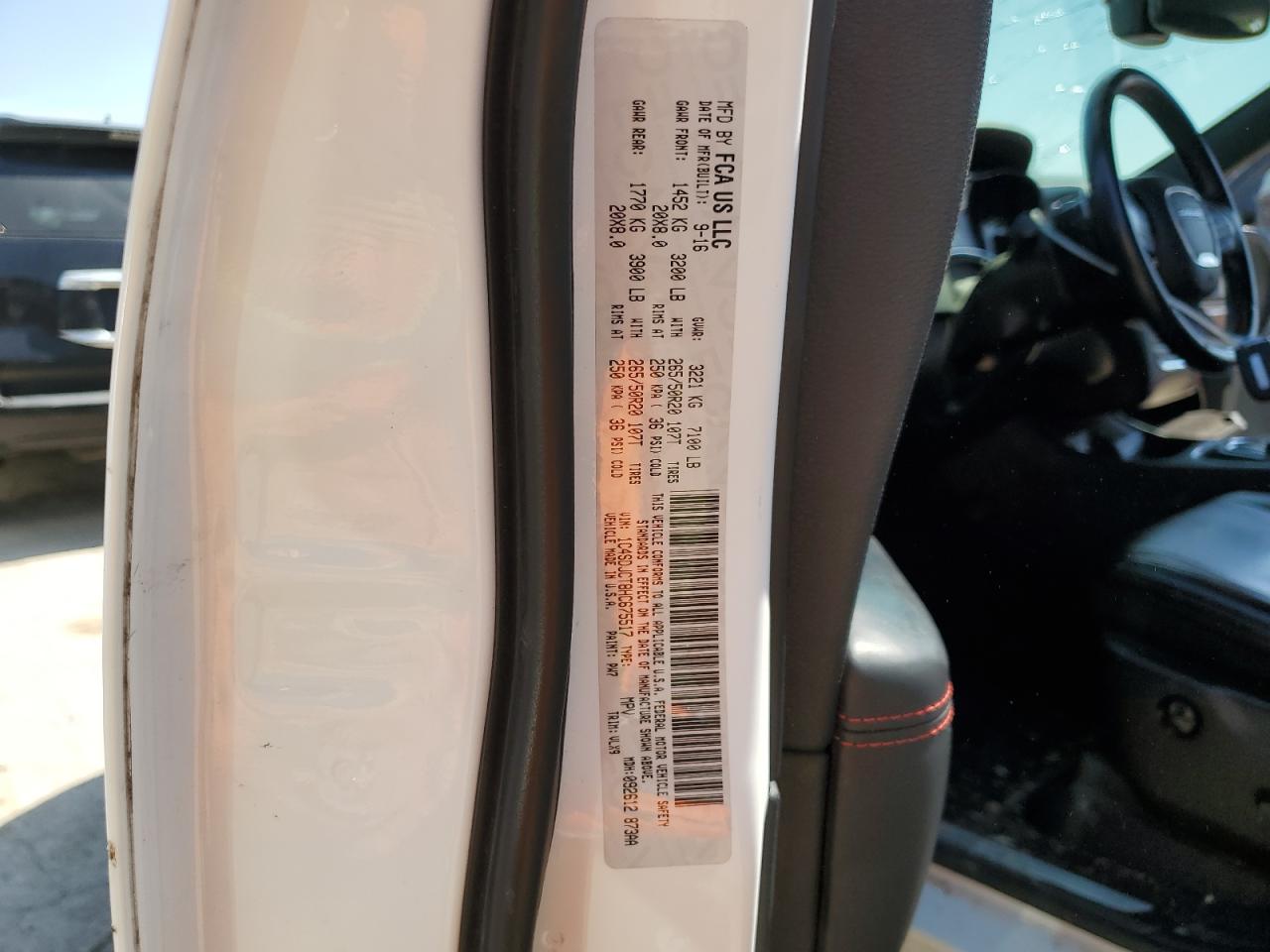 2017 Dodge Durango R/T VIN: 1C4SDJCT8HC675517 Lot: 80032505