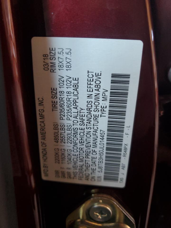 2018 Acura Rdx Technology VIN: 5J8TB3H50JL014457 Lot: 82154465