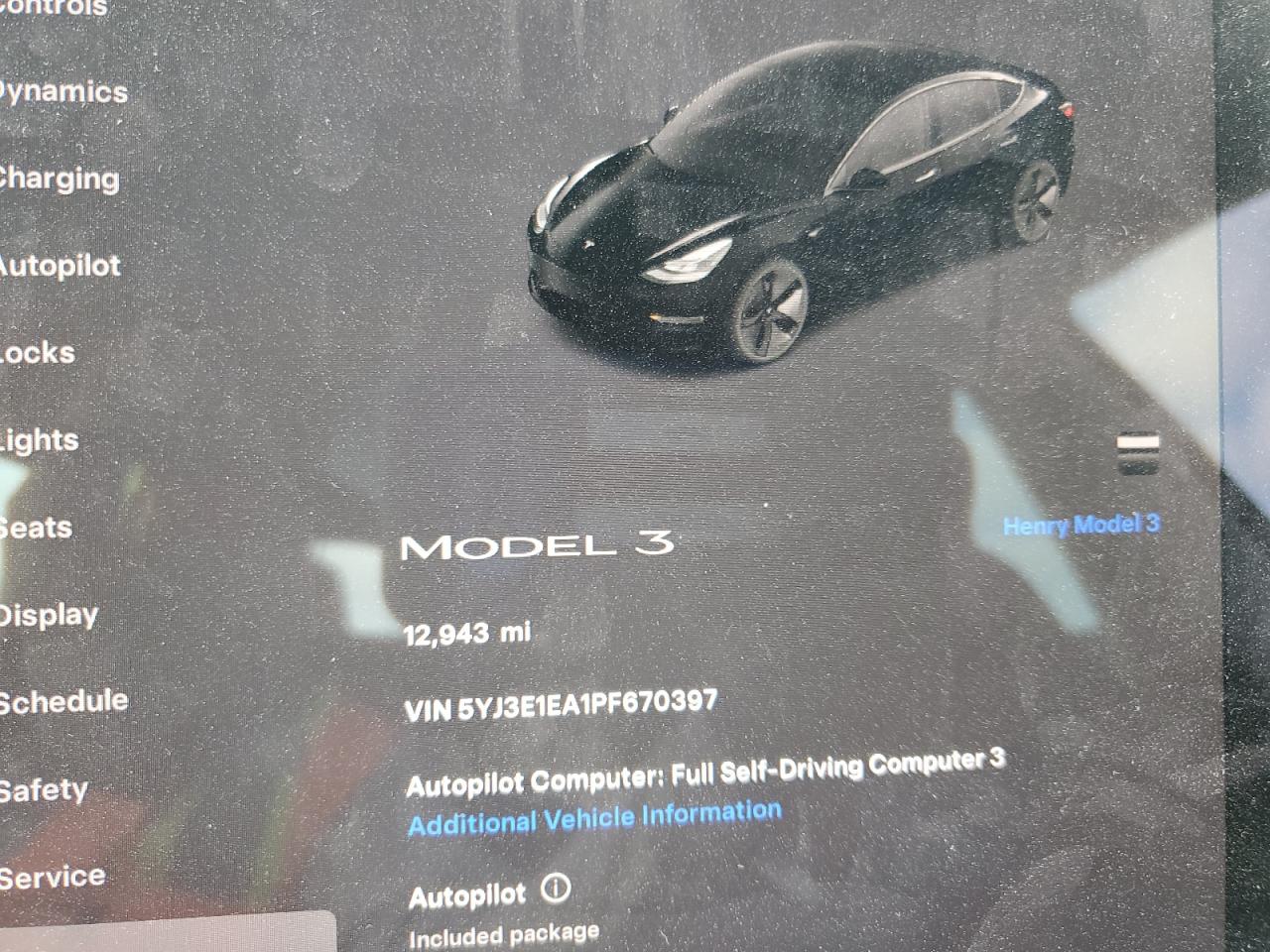 2023 Tesl Model 3 VIN: 5YJ3E1EA6RF845066 Lot: 80443625