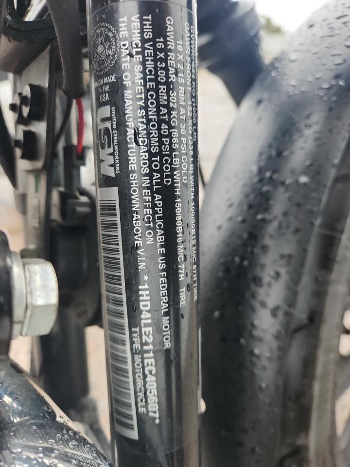 2014 Harley-Davidson Xl883 Iron 883 VIN: 1HD4LE211EC405607 Lot: 81696075