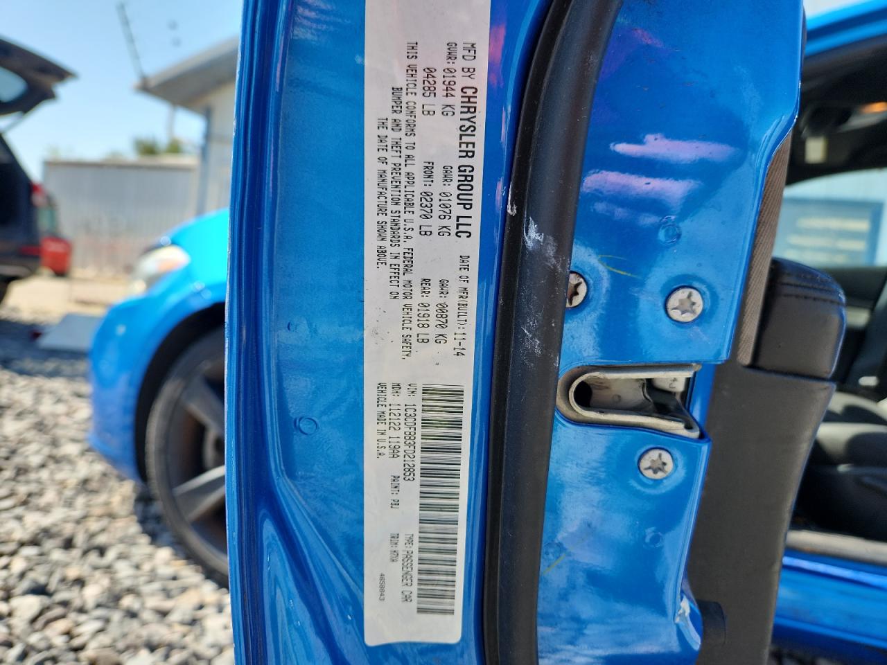 2015 Dodge Dart Sxt VIN: 1C3CDFBB3FD212853 Lot: 84275225