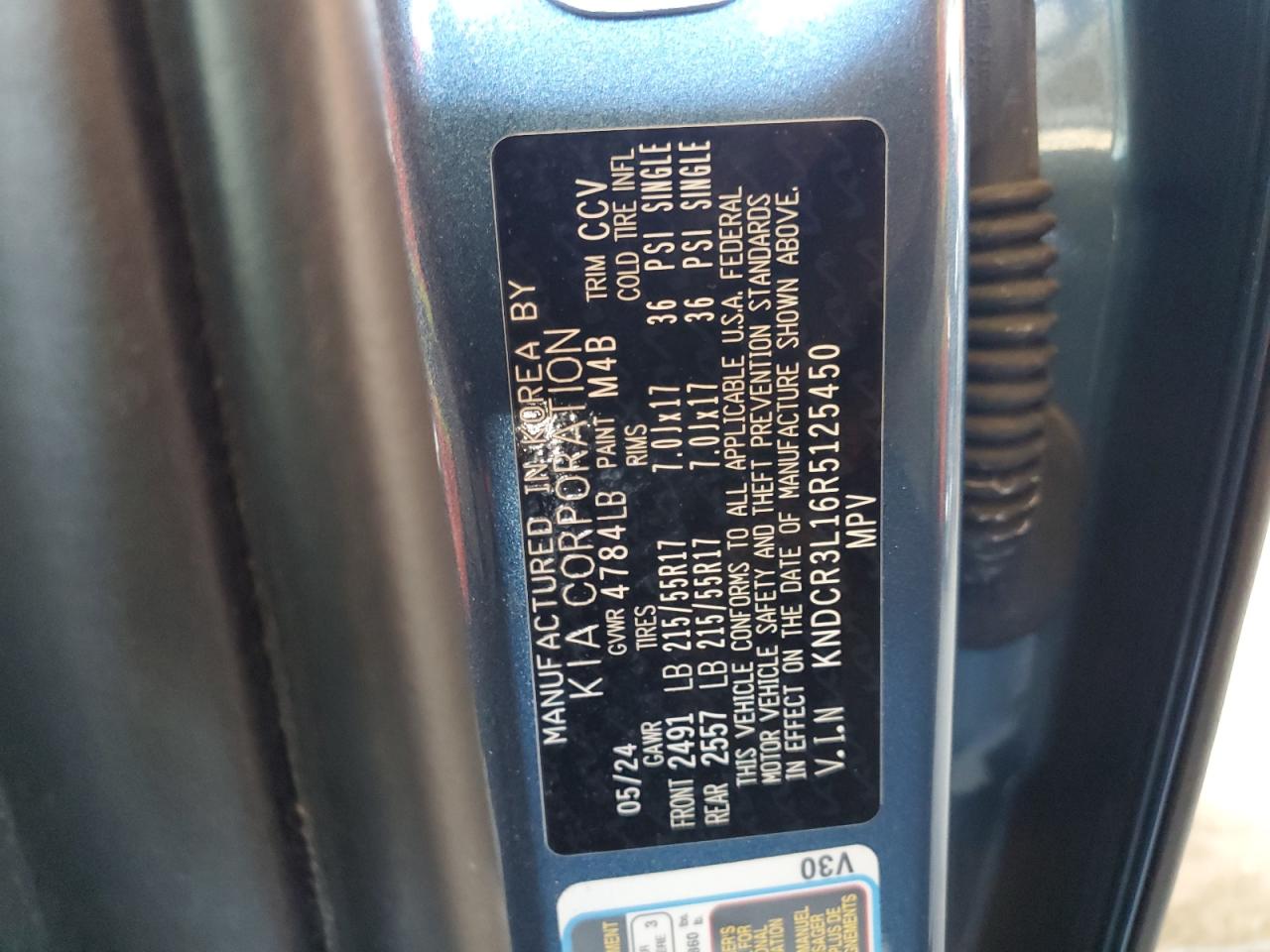 2024 Kia Niro Wind VIN: KNDCR3L16R5125450 Lot: 81296485