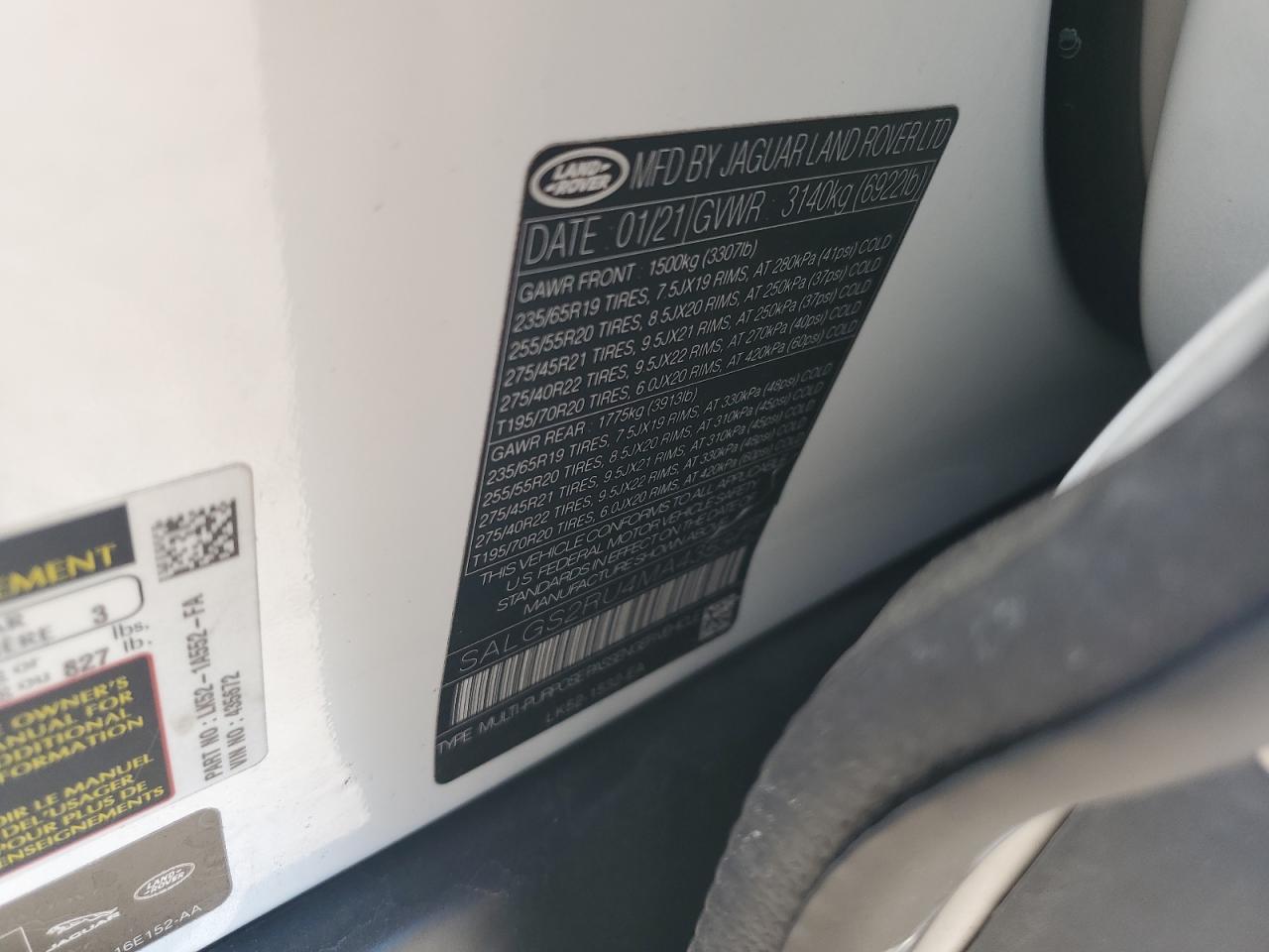 2021 Land Rover Range Rover Hse Westminster Edition VIN: SALGS2RU4MA435672 Lot: 71977235