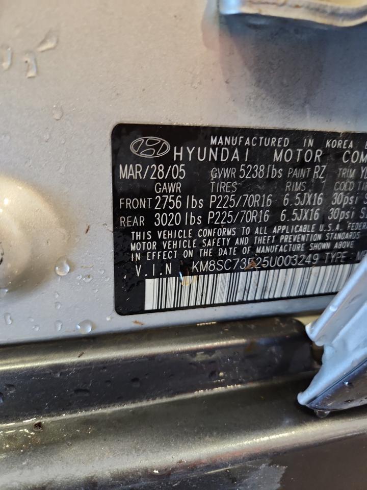 2005 Hyundai Santa Fe Gls VIN: KM8SC73E25U003249 Lot: 80127675