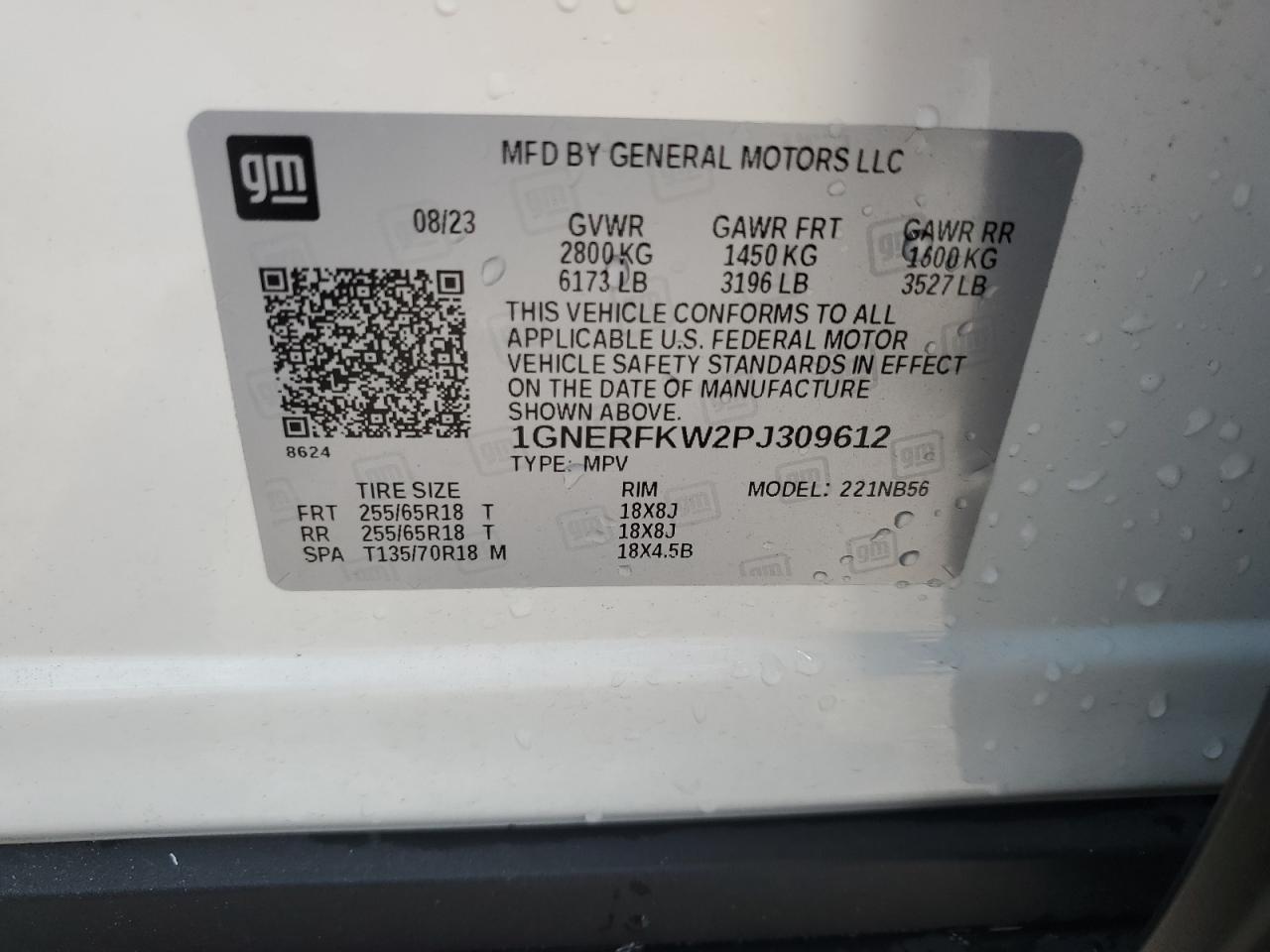 2023 Chevrolet Traverse Ls VIN: 1GNERFKW2PJ309612 Lot: 80000765