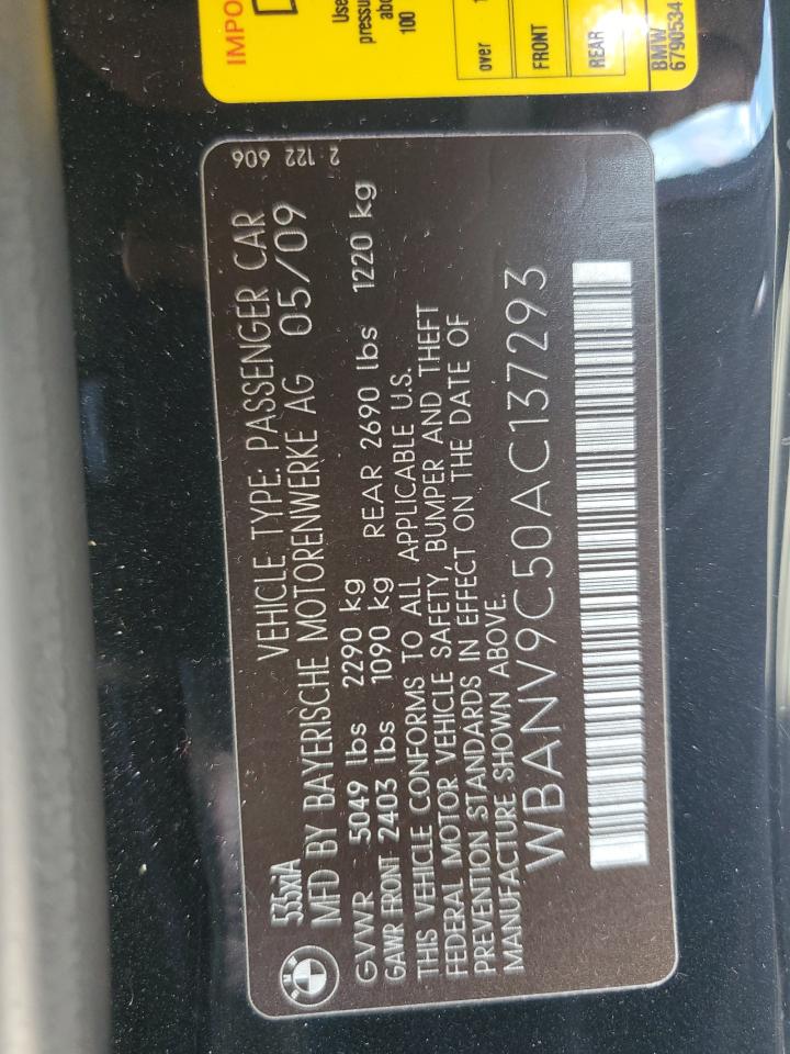 2010 BMW 535 Xi VIN: WBANV9C50AC137293 Lot: 80604085