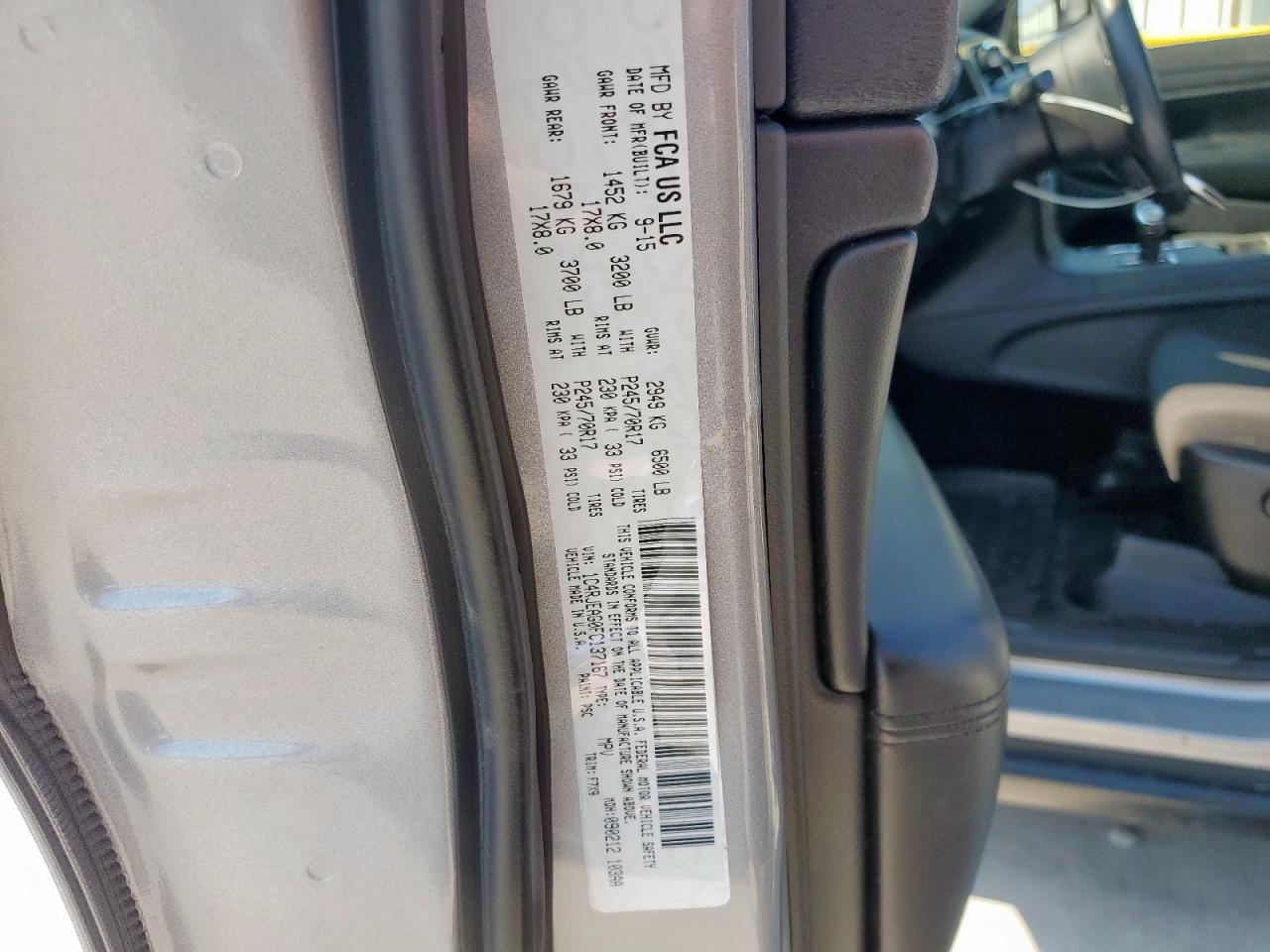 2015 Jeep Grand Cherokee Laredo VIN: 1C4RJEAG0FC137167 Lot: 71719725