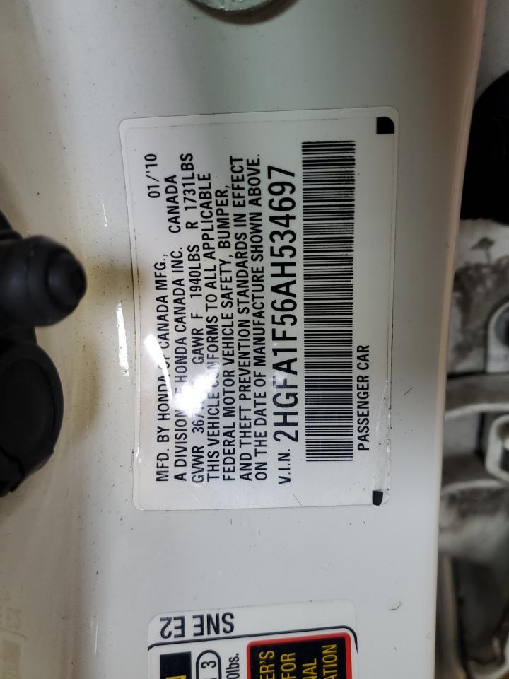 2010 Honda Civic Lx VIN: 2HGFA1F56AH534697 Lot: 84830365