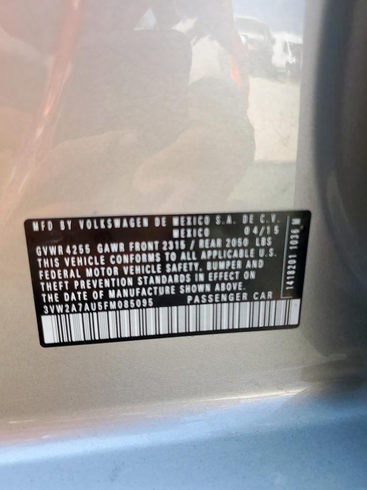2015 Volkswagen Golf Tdi VIN: 3VW2A7AU5FM085095 Lot: 80160675