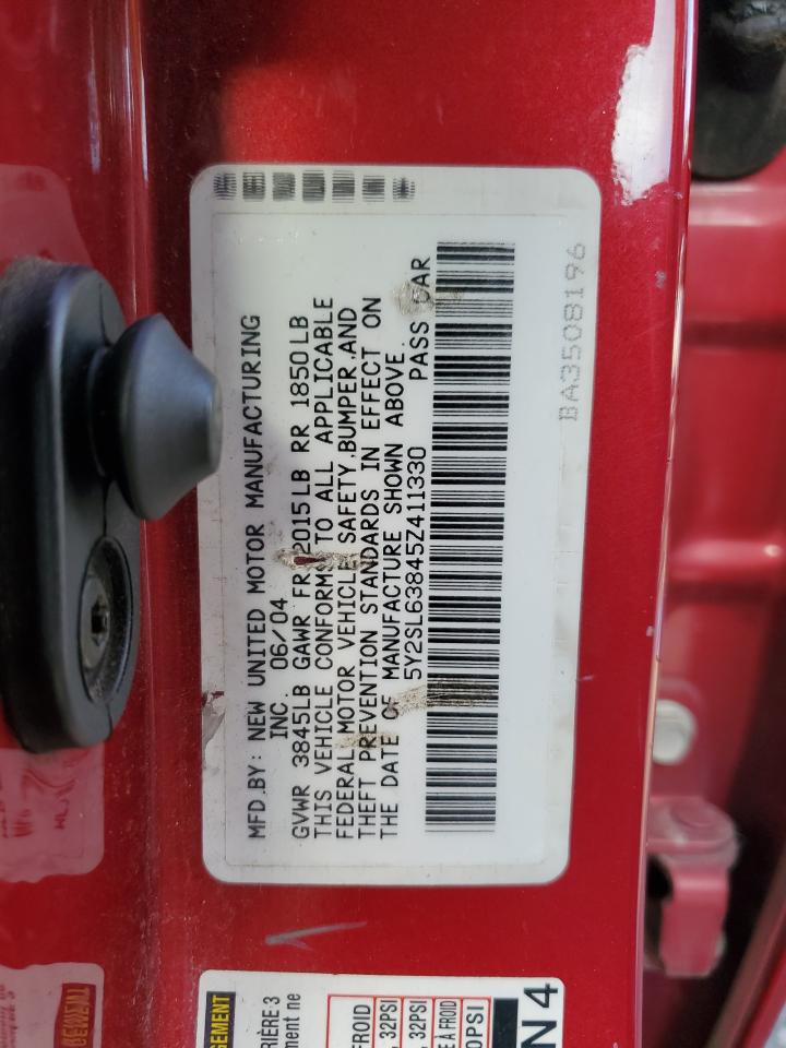 2005 Pontiac Vibe VIN: 5Y2SL63845Z411330 Lot: 71881035