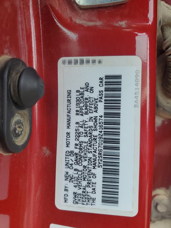 2009 Pontiac Vibe Gt VIN: 5Y2SR67019Z416574 Lot: 80956165