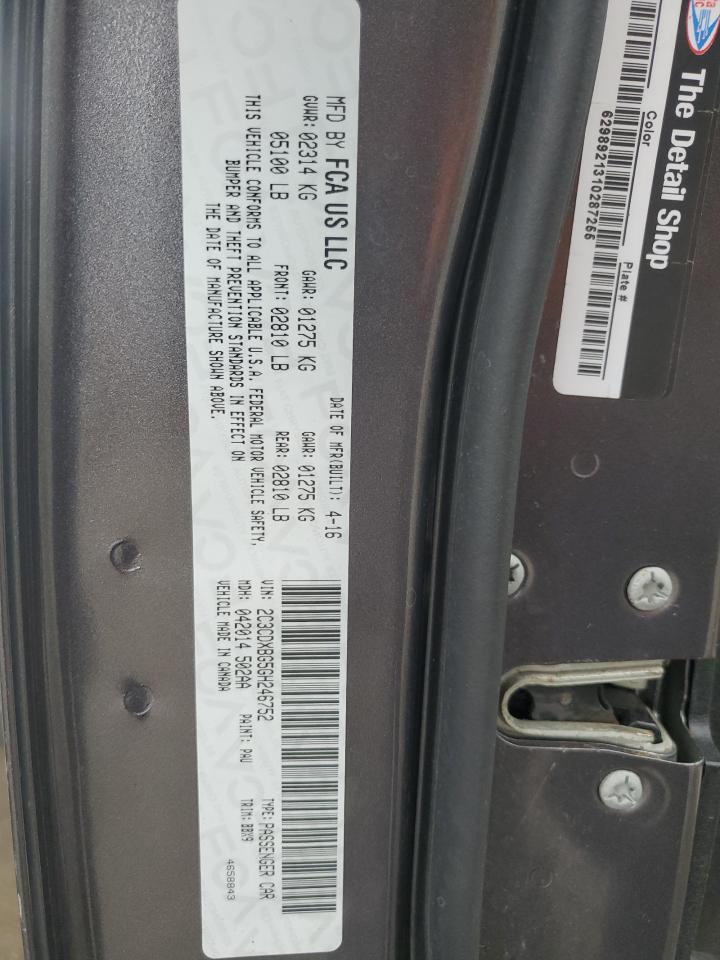 2016 Dodge Charger Se VIN: 2C3CDXBG5GH246752 Lot: 82059435