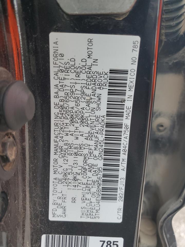 2011 Toyota Tacoma Double Cab VIN: 3TMLU4EN6BM056795 Lot: 81338475