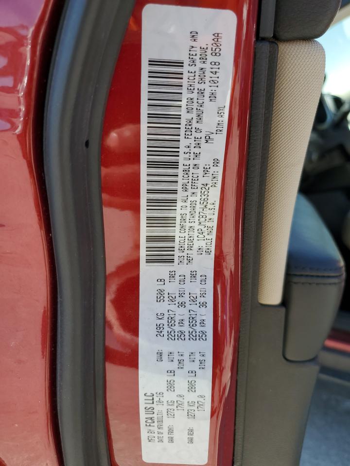 2017 Jeep Cherokee Latitude VIN: 1C4PJMCB7HW563524 Lot: 80796565