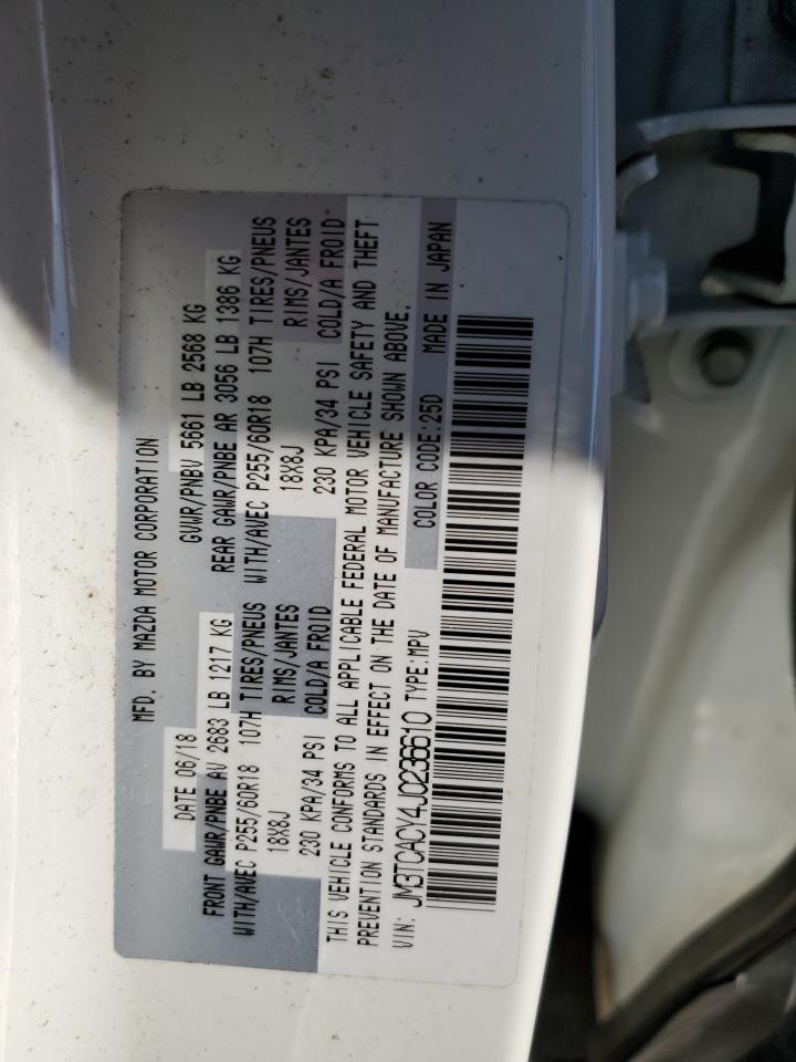 2018 Mazda Cx-9 Touring VIN: JM3TCACY4J0236610 Lot: 81419235