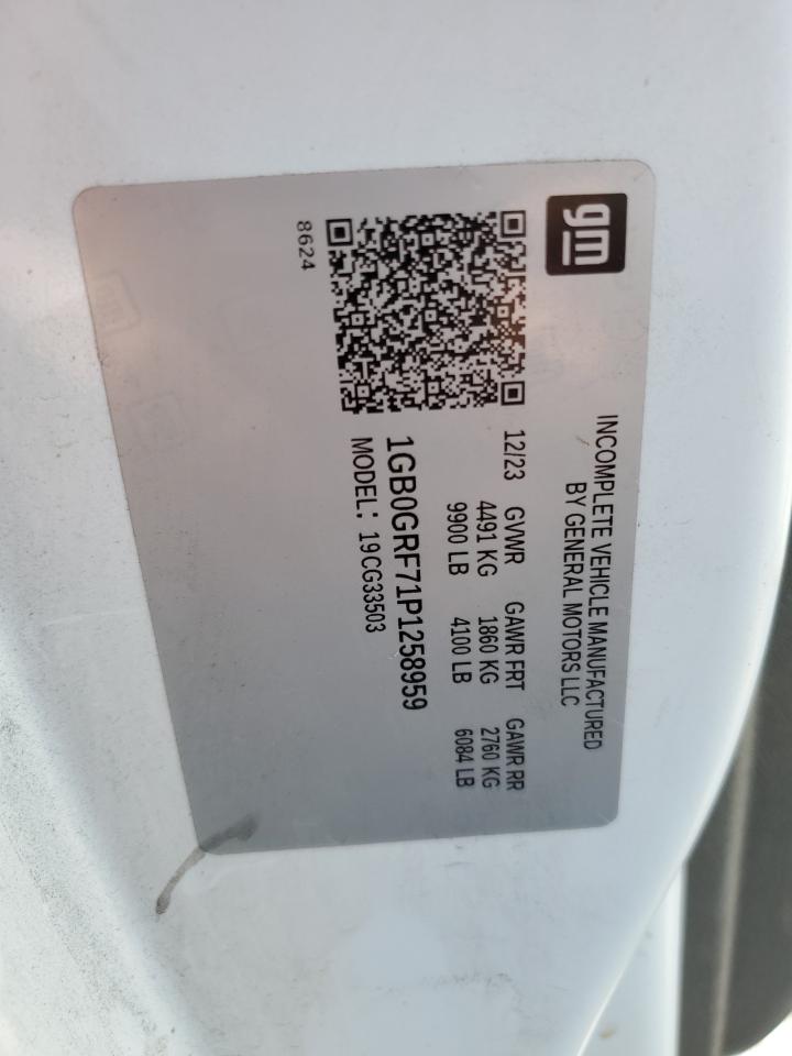 2023 Chevrolet Express G3500 VIN: 1GB0GRF71P1258959 Lot: 80964545