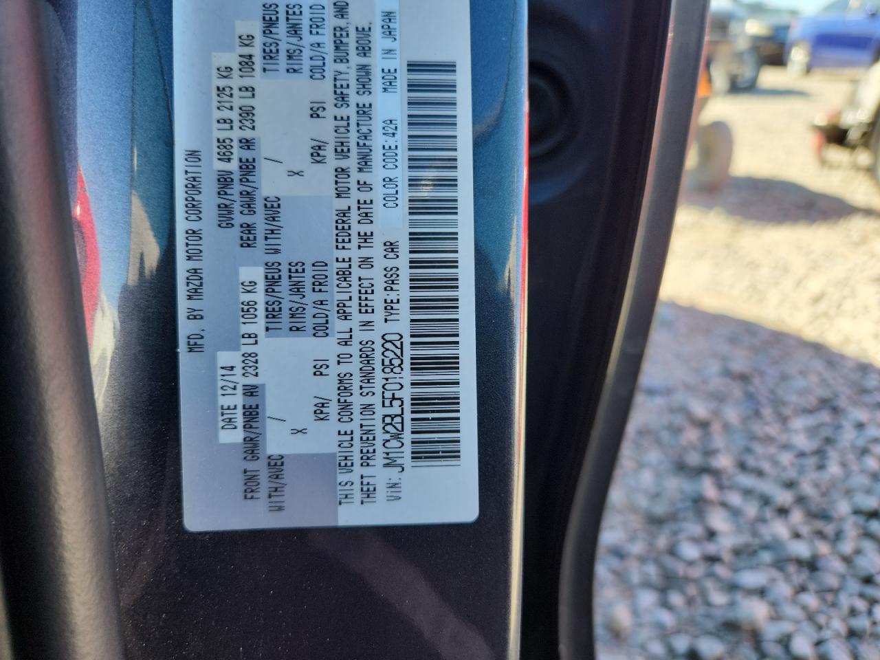 2015 Mazda 5 Sport VIN: JM1CW2BL5F0185220 Lot: 82166375