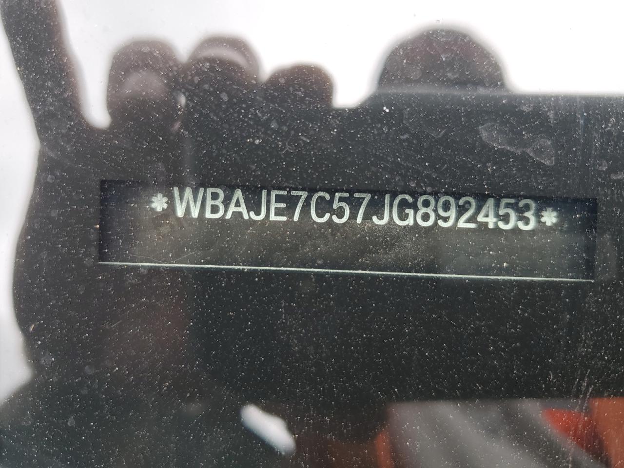 2018 BMW 540 Xi VIN: WBAJE7C57JG892453 Lot: 72016835