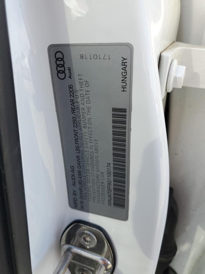 2016 Audi A3 Premium VIN: WAUA7GFF8G1100174 Lot: 81739585