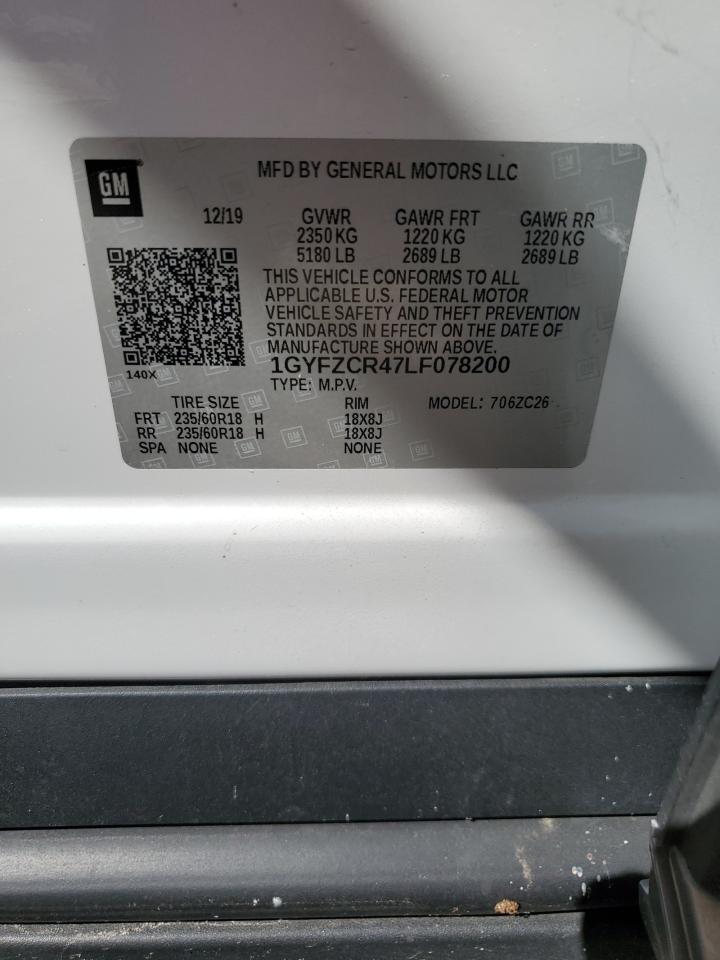 2020 Cadillac Xt4 Premium Luxury VIN: 1GYFZCR47LF078200 Lot: 71783105