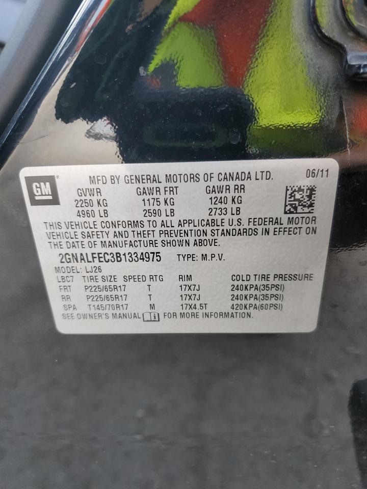2011 Chevrolet Equinox Ltz VIN: 2GNALFEC3B1334975 Lot: 80914775