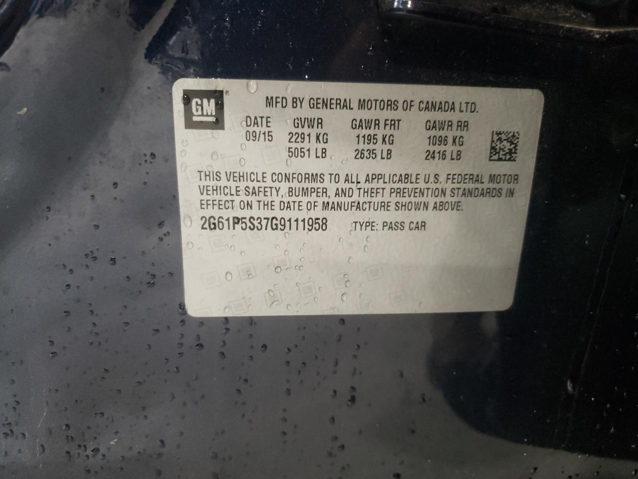 2016 Cadillac Xts Premium Collection VIN: 2G61P5S37G9111958 Lot: 84570905