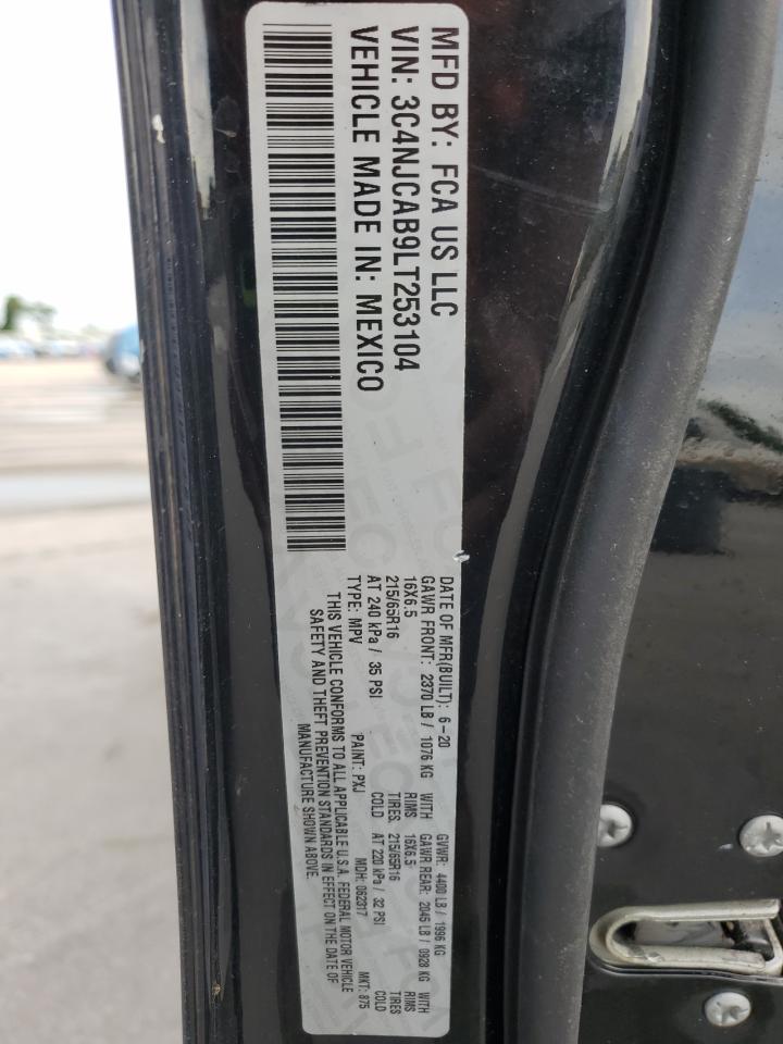 2020 Jeep Compass Sport VIN: 3C4NJCAB9LT253104 Lot: 80585765