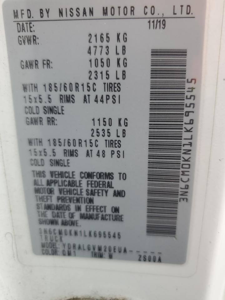 2020 Nissan Nv200 2.5S VIN: 3N6CM0KN1LK695545 Lot: 84597605