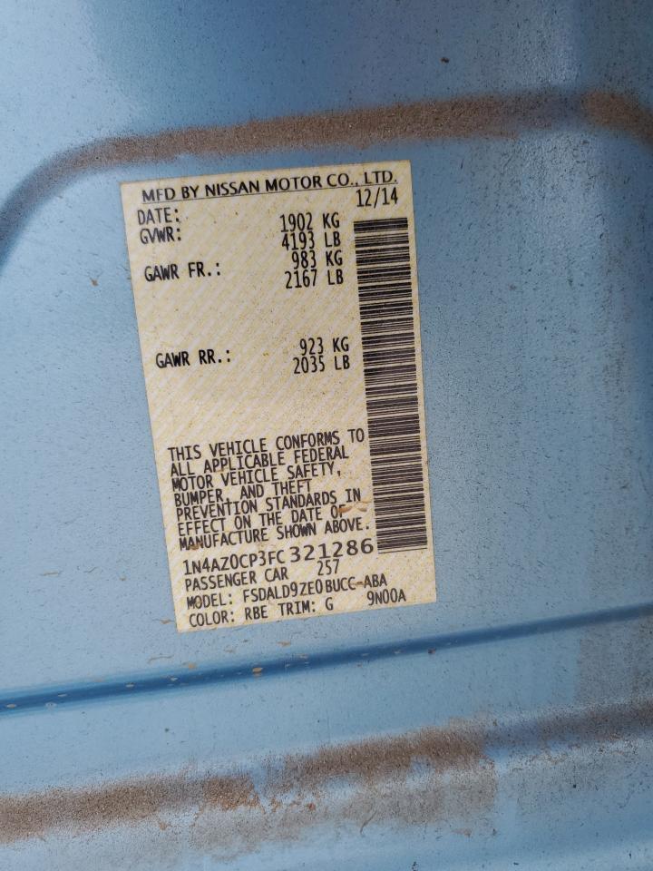 2015 Nissan Leaf S VIN: 1N4AZ0CP3FC321286 Lot: 83995965