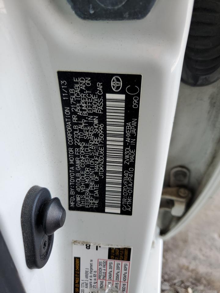 2014 Toyota Prius VIN: JTDKN3DU6E1750996 Lot: 81327565