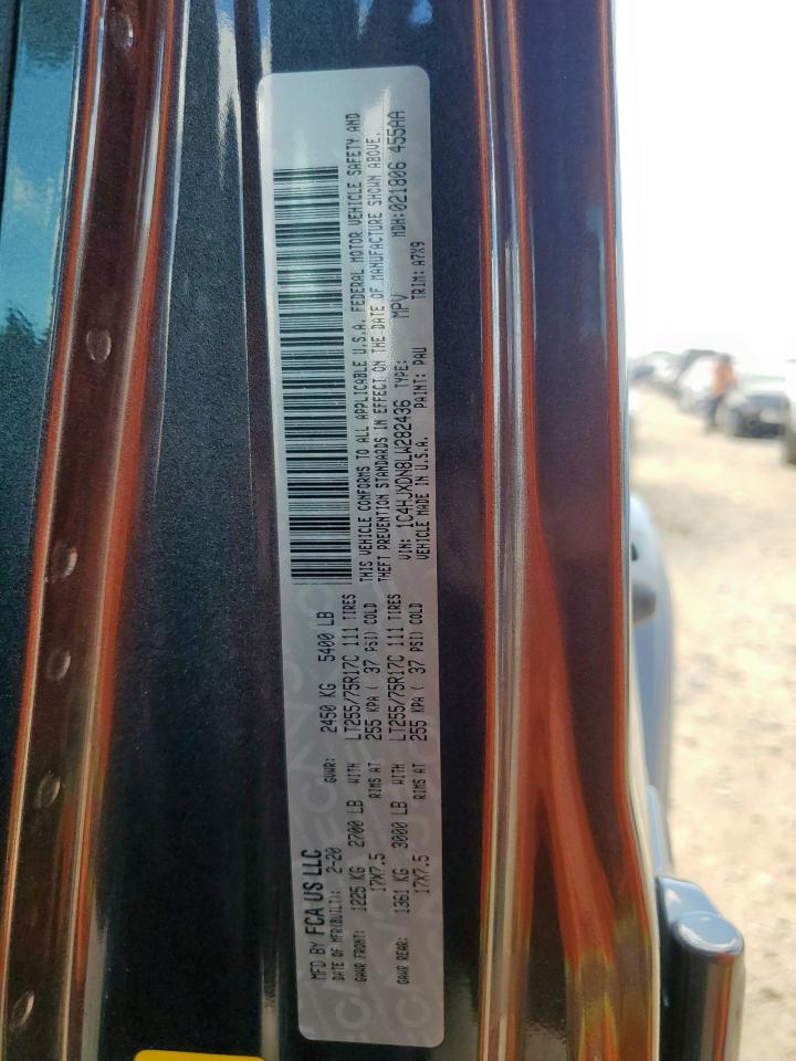 2020 Jeep Wrangler Unlimited Sport VIN: 1C4HJXDN8LW282436 Lot: 81106795