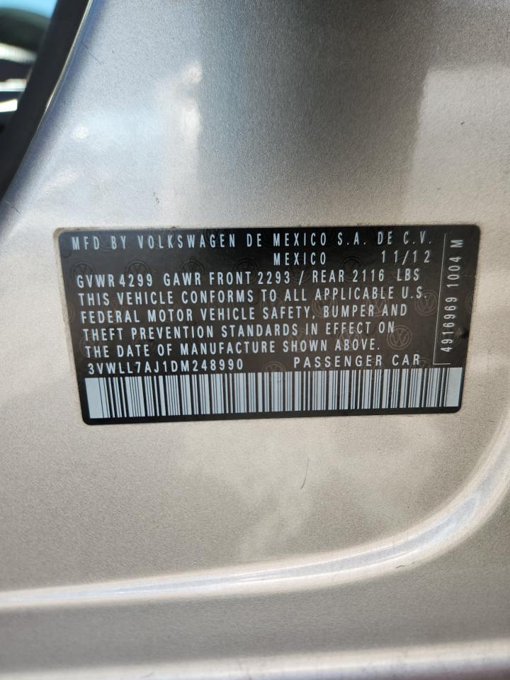 2013 Volkswagen Jetta Tdi VIN: 3VWLL7AJ1DM248990 Lot: 81339555