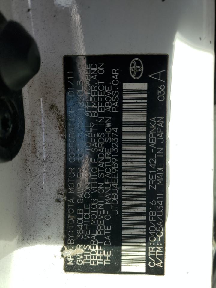 2011 Toyota Corolla Base VIN: JTDBU4EE9B9132374 Lot: 81466335