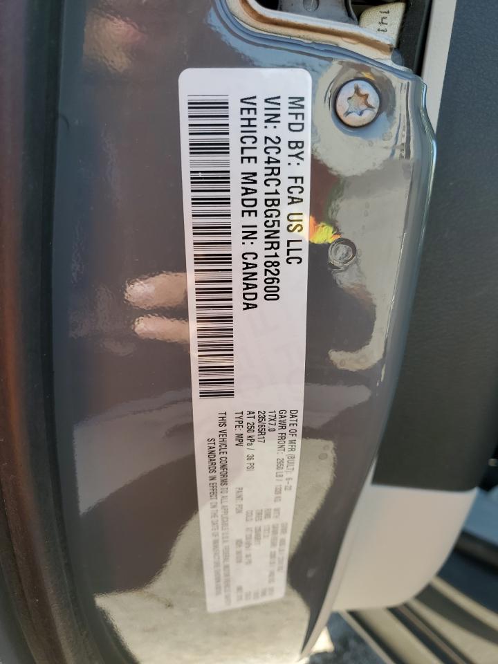 2022 Chrysler Pacifica Touring L VIN: 2C4RC1BG5NR182600 Lot: 81308605