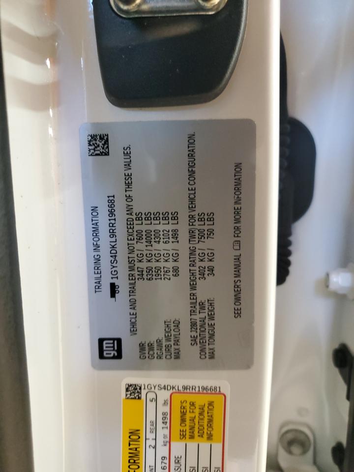 2024 Cadillac Escalade Premium Luxury Platinum VIN: 1GYS4DKL9RR196681 Lot: 80391085