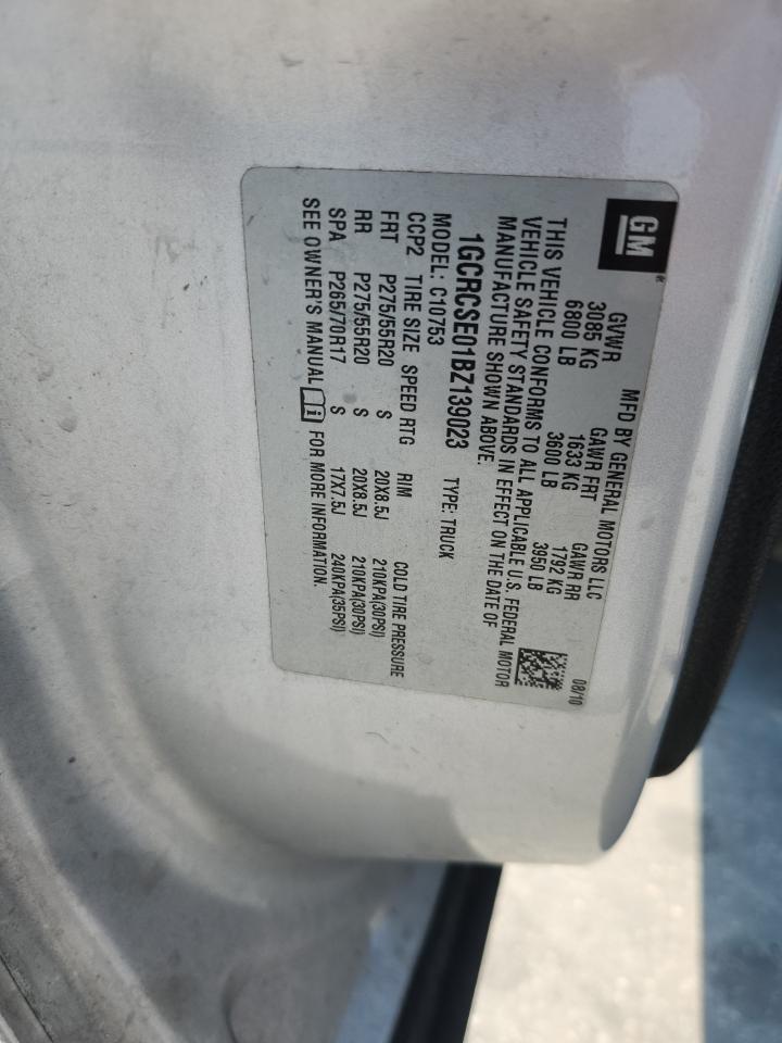 2011 Chevrolet Silverado C1500 Lt VIN: 1GCRCSE01BZ139023 Lot: 80940845