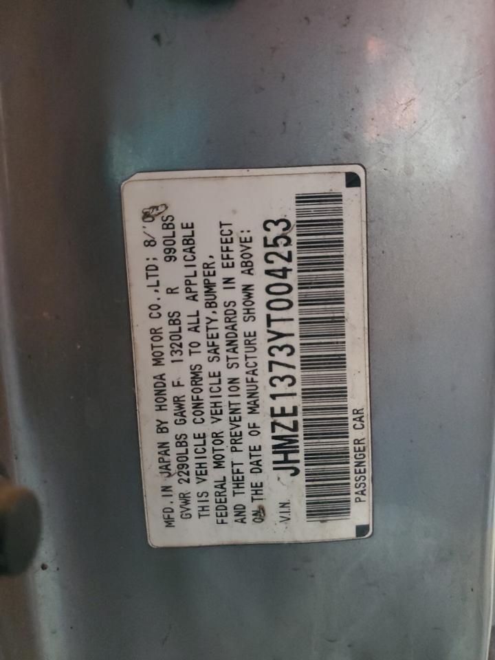 2009 Honda Insight VIN: JHMZE1373YT004253 Lot: 80764535